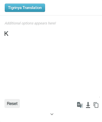 Tigrinya typing example - Kemey aleka?